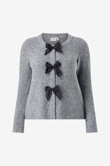 KAFFE Curve Kardigan kcMaia Knit Cardigan Grå KAFFE Curve Kardigan kcMaia Knit Cardigan Grå