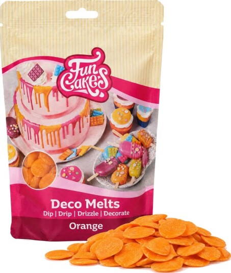 CakeSupplies FunCakes Deco Melts - Oransje