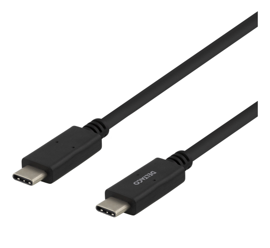 DELTACO USB 2.0 USB-C to USB-C-cable, 2m, Black DELTACO USB 2.0 USB-C to USB-C-cable, 2m, Black