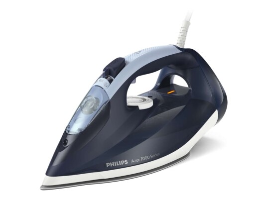 Philips Azur 7000 Series DST7030   Dampstrykejern med automatisk slukking   såleplate: SteamGlide Plus   2800 W   mørk blå