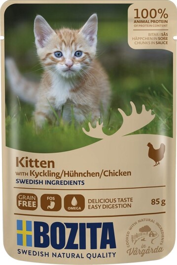 Bozita Biter I Saus Kitten Kylling 12 X 85 G