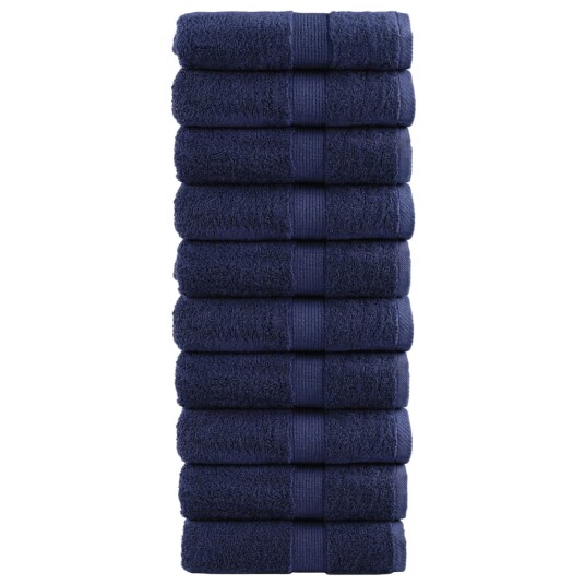 Premium vaskehåndklær SOLUND 10 stk marineblå 30x30 cm 600 g/m² Premium vaskehåndklær SOLUND 10 stk marineblå 30x30 cm 600 g/m²