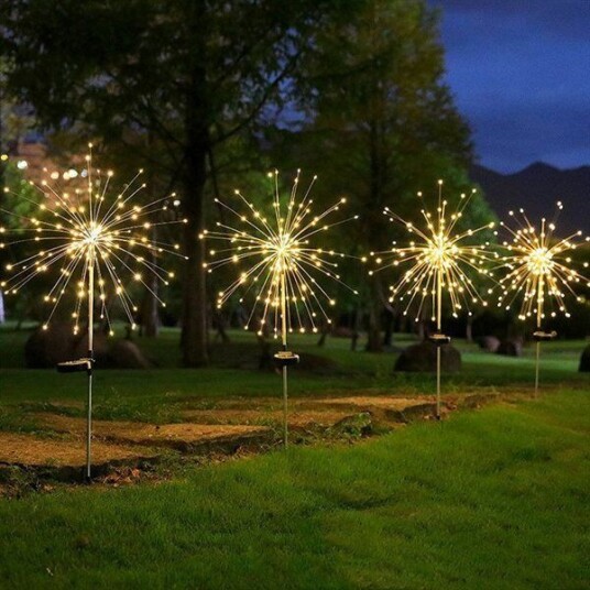 Forever LED-solcellelys fyrverkeri 3000K - blå