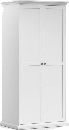 Paris Garderobe 96 cm 2 Dører - Hvit