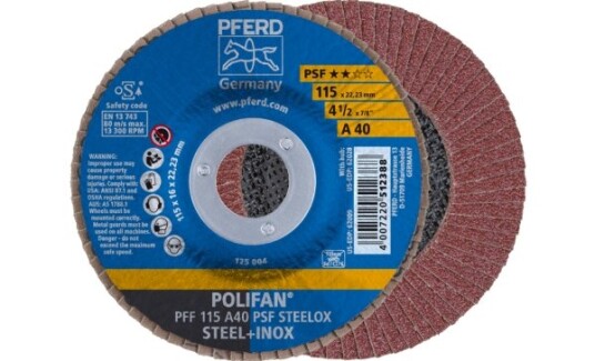 Pferd Lamellskive PFF 115 A 40 PSF Steelox 115mm 13300 rpm 10 stk