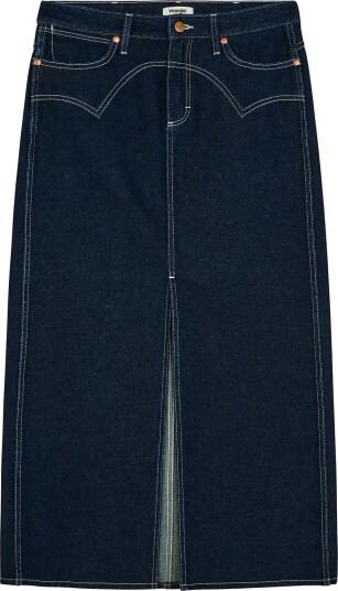 Wrangler Western Midi Skirt   Navy   34 x 00
