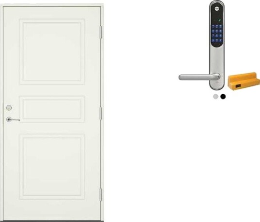 Ytterdør Swedoor Clever-Line+ Tyresta med Yale Doorman Classic Home