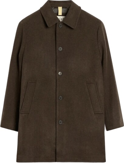 Brixtol Textiles T Coat Wool   BROWN   L