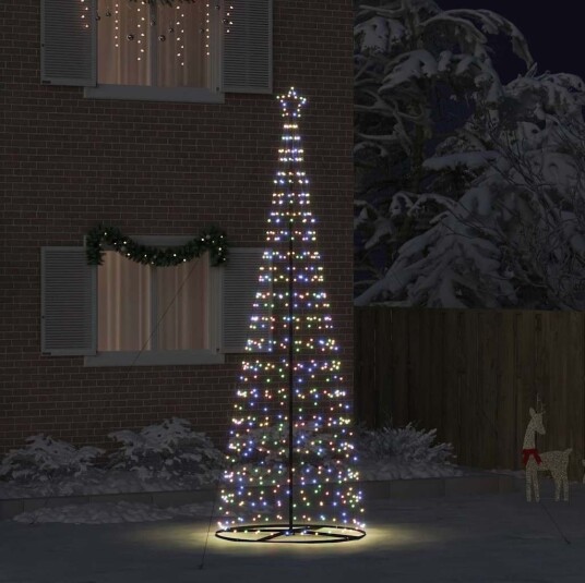 LED juletre med 800 LED med jordspyd Flerfarget 400 cm Jern