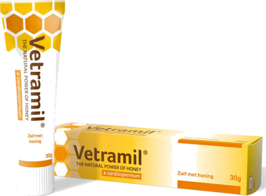 Vetramil Sårsalve med Honning 30 g - Antibakteriell Hjelpemiddel for Dyr Vetramil Sårsalve med Honning 30 g - Antibakteriell Hjelpemiddel for Dyr