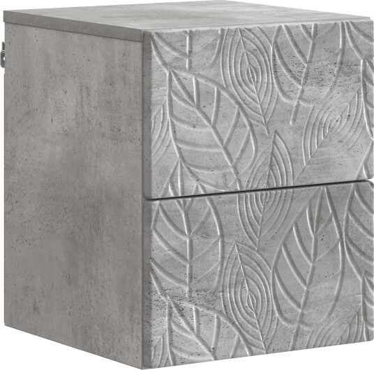  Vegghengt Nattbord Betonggrå 34,5 x 33 x 40 cm Konstruert tre