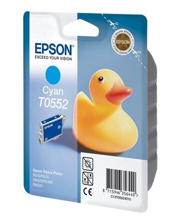 Epson T0552 - cyan - original - ink cartridge - Blekkpatron Blå Epson T0552 - cyan - original - ink cartridge - Blekkpatron Blå