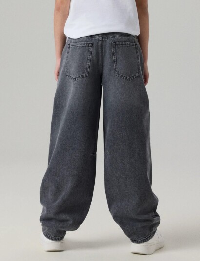Name It Nkfbella Barrel Jeans 2113 Rm Noos Grey 140