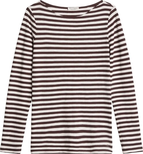 Marc O"Polo T Shirt Longsleeve Stripe Burgundy S