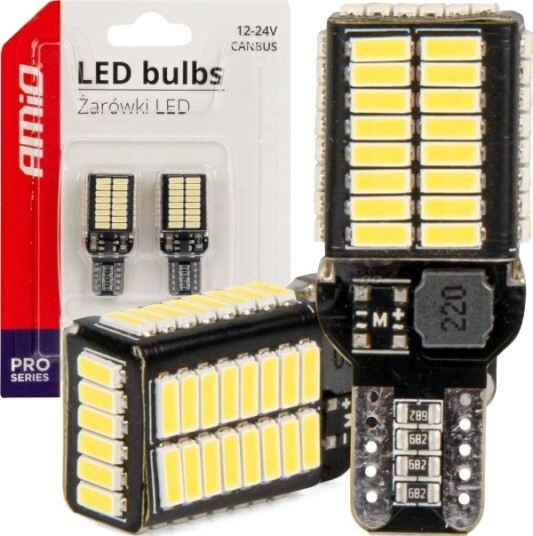 Amio Led Pærer Canbus Pro Series T15e W16w 54X4014 Smd White 12V/24V Amio 03724 Amio Led Pærer Canbus Pro Series T15e W16w 54X4014 Smd White 12V/24V Amio 03724