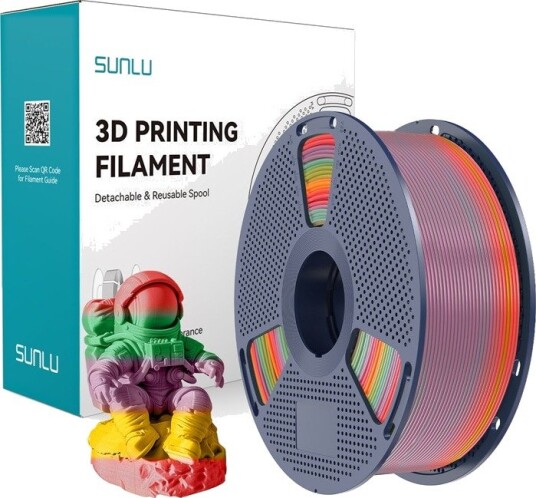 Sunlu 1,75 mm Regnbue PLA Filament 1 kg for 3D-printer