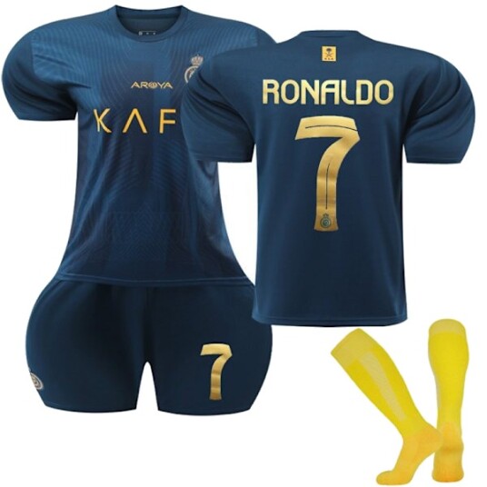 23 24 Al Nassr FC Bortelag Fotballtrøye Barn No.7 Ronaldo