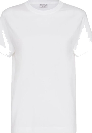 Brunello Cucinelli Dame Topper Hvit L,