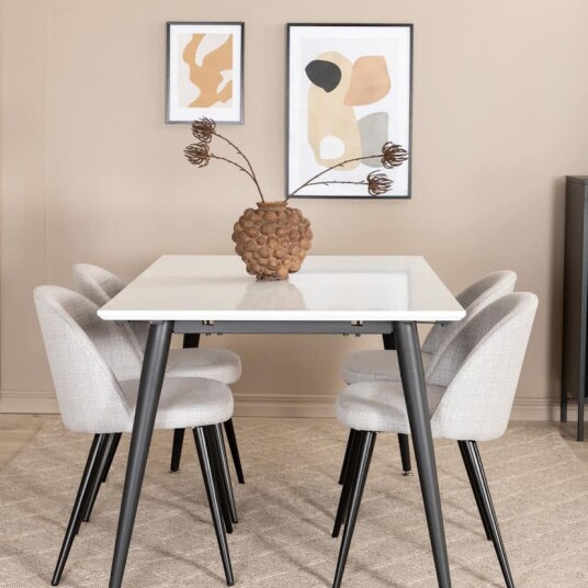 Venture Home Spisegruppe Venture Home Jolie med 4 Valentina Stoler GR22077