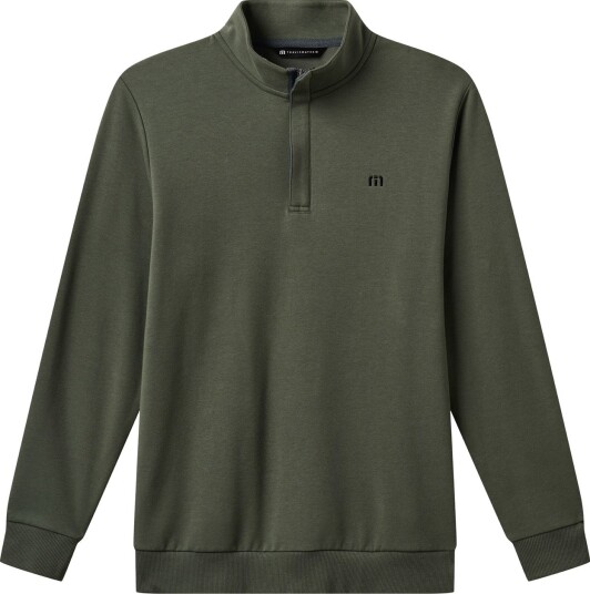 Travis Mathew Cloud Quarter Zip 2.0 Golfgenser herre Dark Olive Large