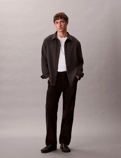 Calvin Klein Jeans 90S Straight Corduroy Pants BLACK 32 x 34 Calvin Klein Jeans 90S Straight Corduroy Pants BLACK 32 x 34
