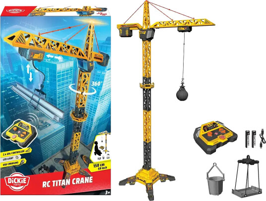 Dickie Toys Radiostyrt Titan Kran 150 cm - Mønstret