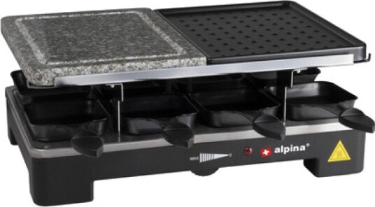 Alpina Raclette-grill med steinplate (8 personer)