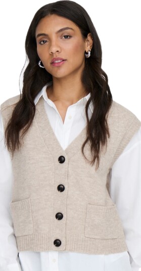 JDY Jdysuper S/L V Neck Vest Knt Noos Grey XXL JDY Jdysuper S/L V Neck Vest Knt Noos Grey XXL