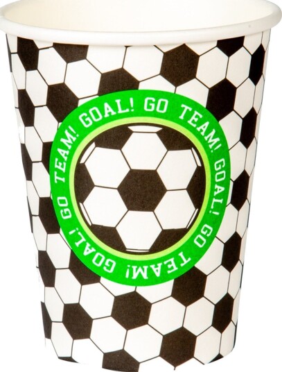8 stk Fotball Pappkopper 250 ml