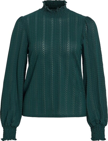 Vila Topp Vilyri L/S Smock Top Blå