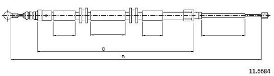 Bremsewire METZGER 11.6684 Bremsewire METZGER 11.6684