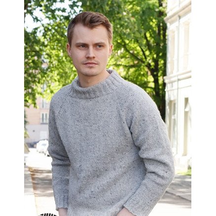 Rain Sky by DROPS Design Genser Strikkeoppskrift str S XXXL
