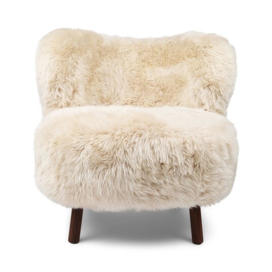 Natures Collection Ethan Loungestol Langhåret Beige Valnøtt