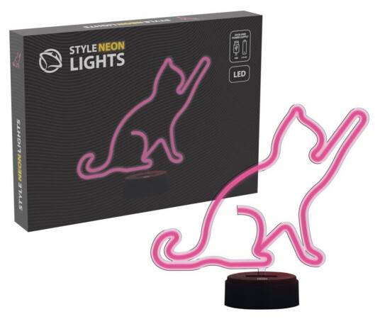 Manta SNL80PK LED Bordlampe Katt Rosa Dekorasjon