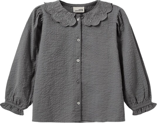 Sofie Schnoor Baby and Kids Alminakb Blouse   DARK GREY   74