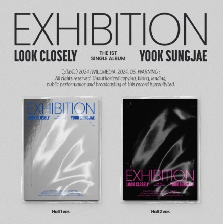 Yook Sungjae Exhibition: Look Closely Random Cover incl. 80pg Photobook, Lyrics Booklet, Postcard Set, Sticker, Film Photo + Photocard CD