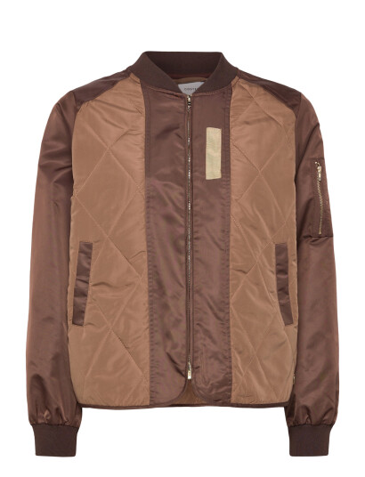 Coster Copenhagen Quilted Bomber Jacket Brown 36 Coster Copenhagen Quilted Bomber Jacket Brown 36