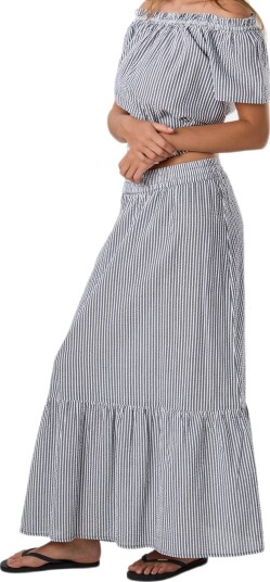 Seaside Marina Seersucker Long Skirt W