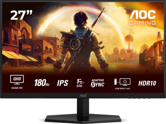 AOC Q27G42XE 27" QHD Gaming Skjerm 180Hz Fast IPS Svart/Rød
