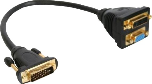 Adapter Av Inline Dvi I D Sub Vga Dvi I Svart 17301