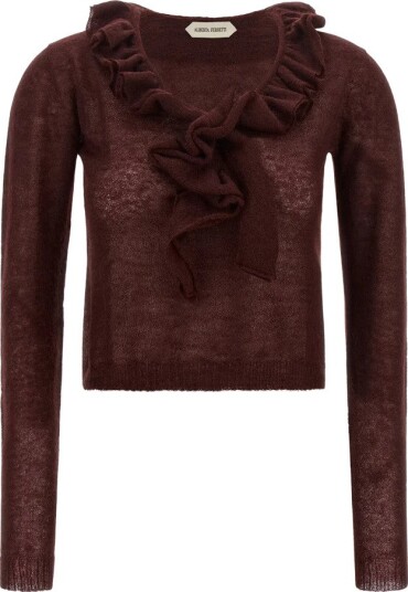 Alberta Ferretti Dame Strikkevarer Rød S,