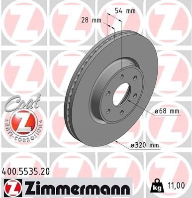 Bremseskive ZIMMERMANN 400.5535.20
