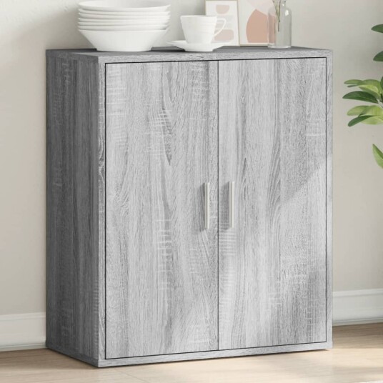 Skjenk grå sonoma 79x38x80 cm konstruert tre Skjenk grå sonoma 79x38x80 cm konstruert tre