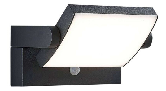 Lindby Utendørs LED-vegglampe Sherin, dreibar, sensor