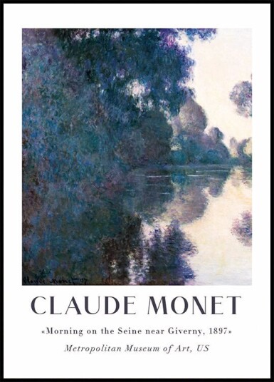 Claude Monet Morning on the Seine near Giverny Plakat Plakat / 100x150cm
