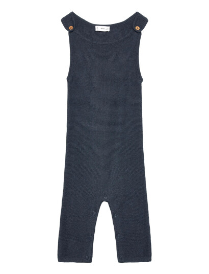 Mango Knitted Long Jumpsuit Navy 6-9M