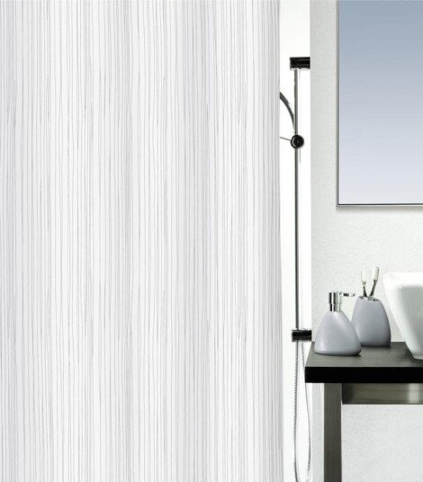 Spirella Raya Dusjforheng 180 x 200 cm hvit Baderom