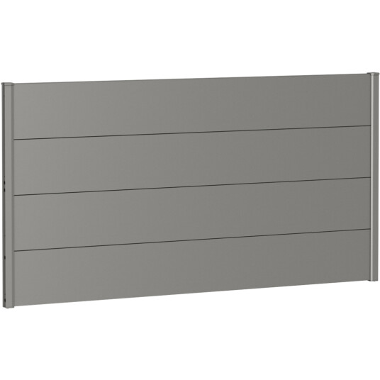 BIOHORT VEGGPANEL FOR LEVEGG UTEN AKRYLGLASS 180X90 KVARTSGRÅ METALLIC
