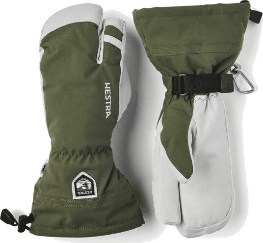 Hestra Army Leather Heli Ski 3 7, Olive