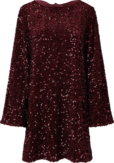 pieces Kjole Pckammy Ls Deep Back Bow Dress Jrs Rød